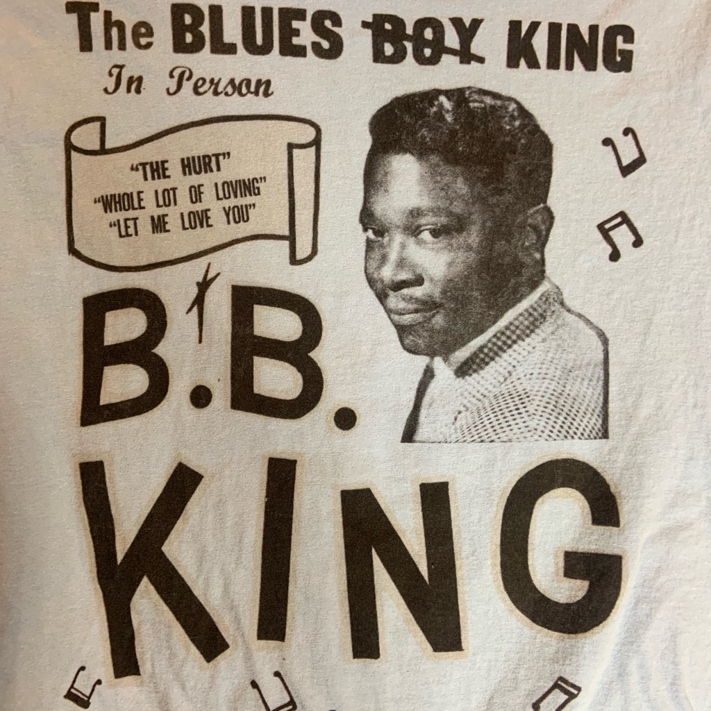 Bb King Youth Medium Blue Graphic Preowned TShirt
